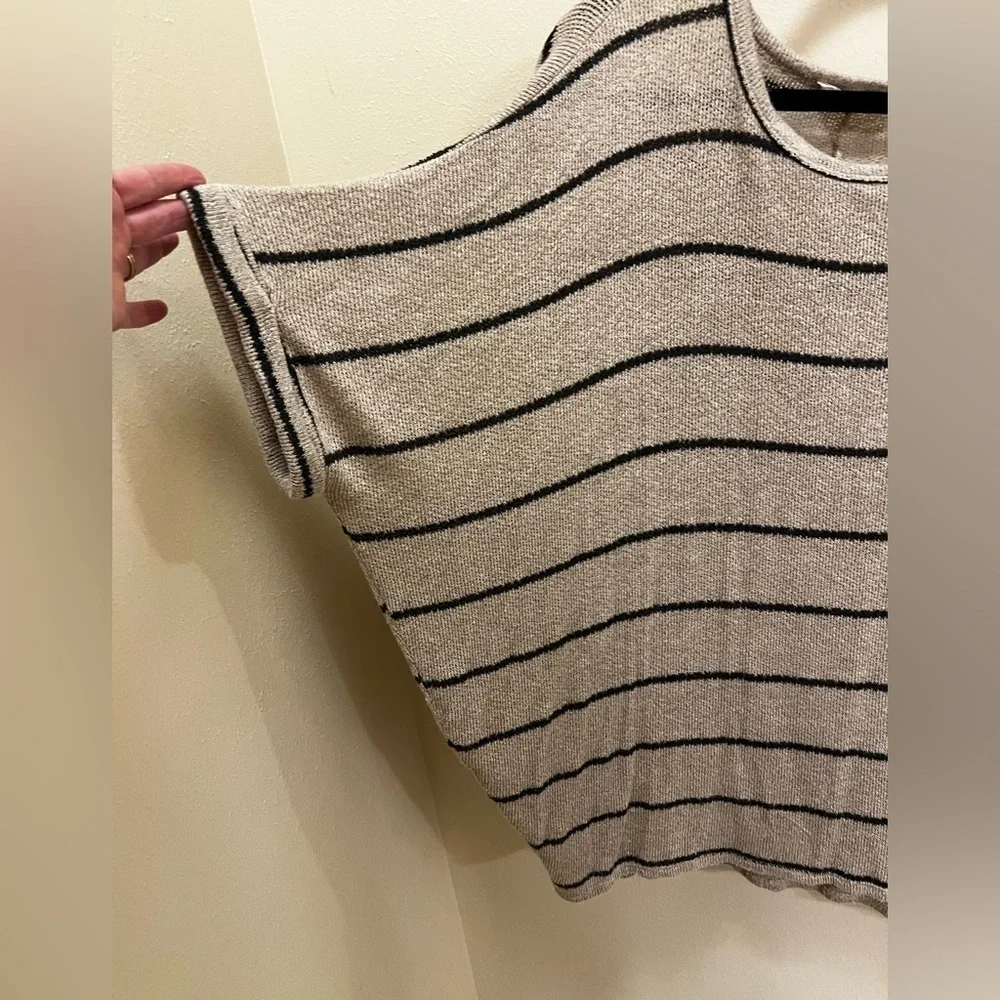 Striped Gray Women's Blouse - Picture 2 of 4